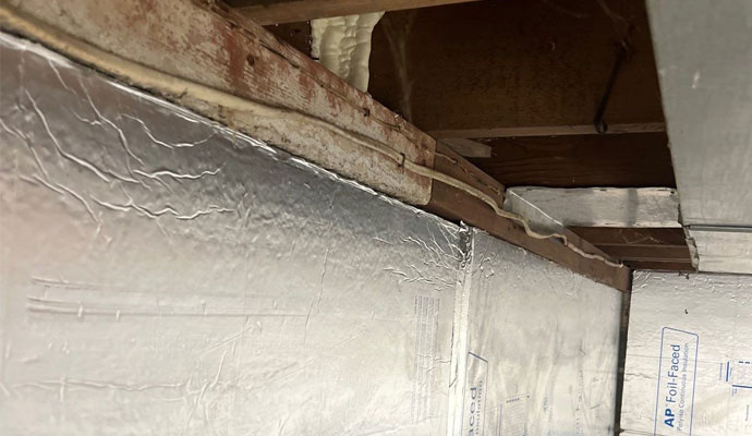 Crawl space insulation