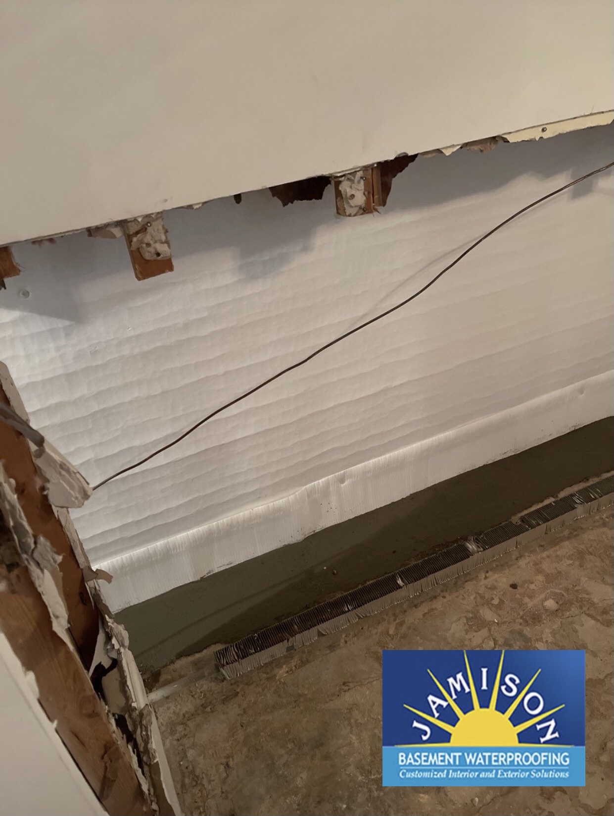 Wall removal / moisture Vapor barrier/GrateDrain