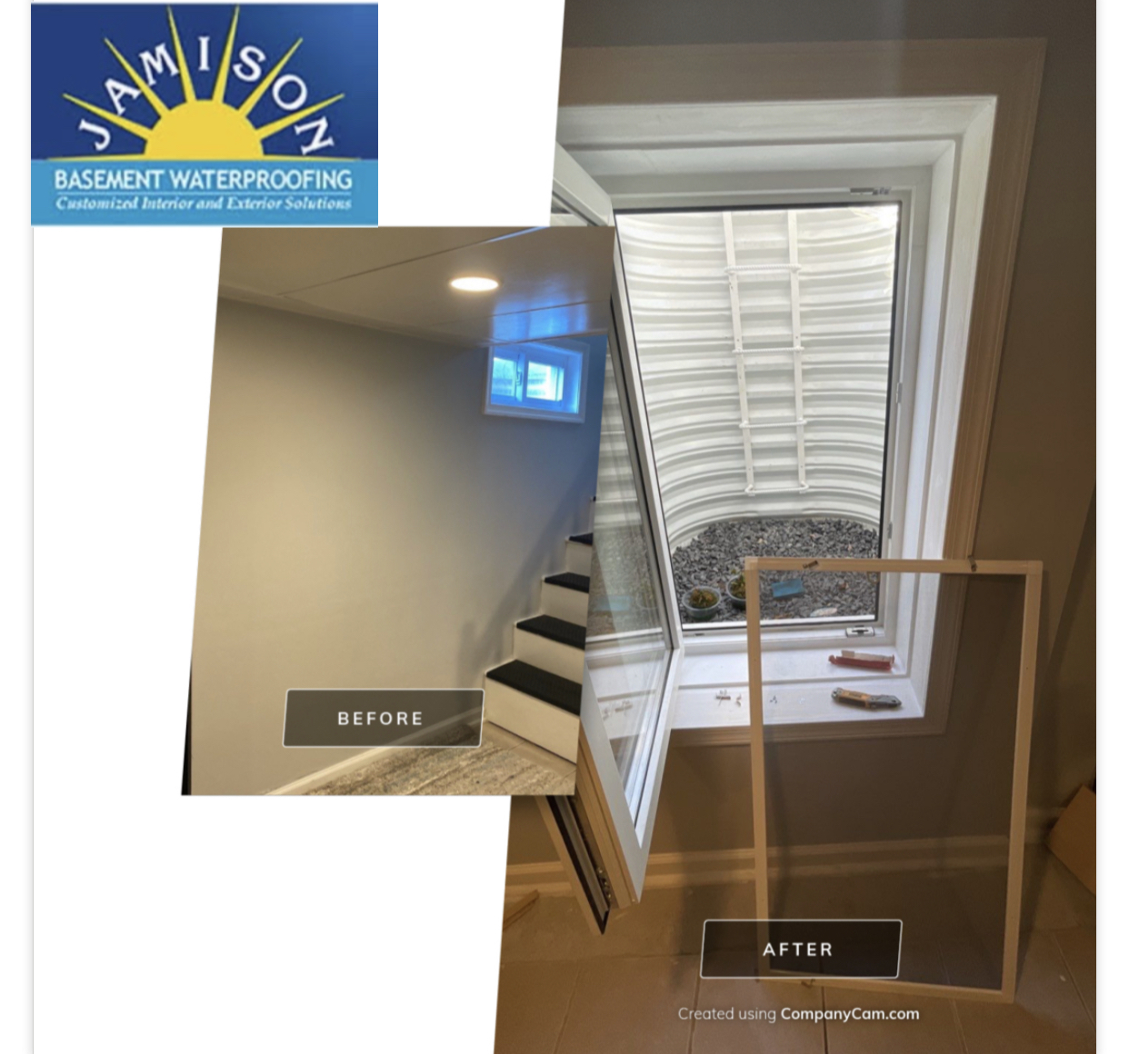 Egress Window, before / After 