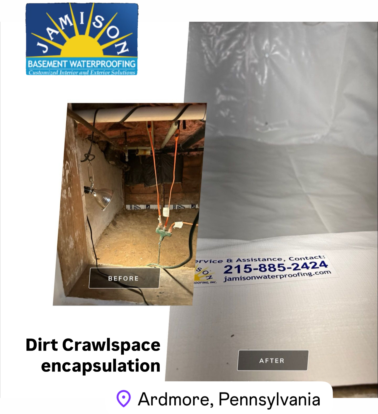 Dirt crawlspace